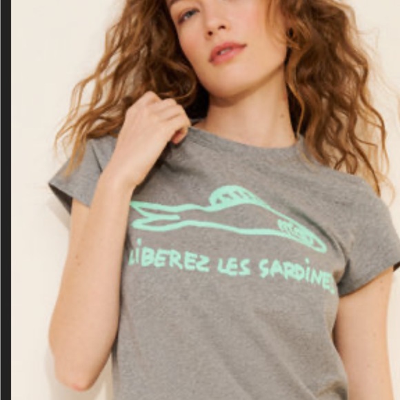 Clare V Liberez Les Sardines Tee - Picture 1 of 3